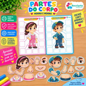 Partes do Corpo (menino e menina)