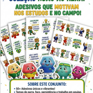 Adesivos Motivacionais Copa 2026