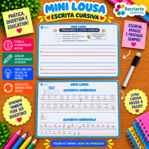 Mini Lousa Escrita Cursiva